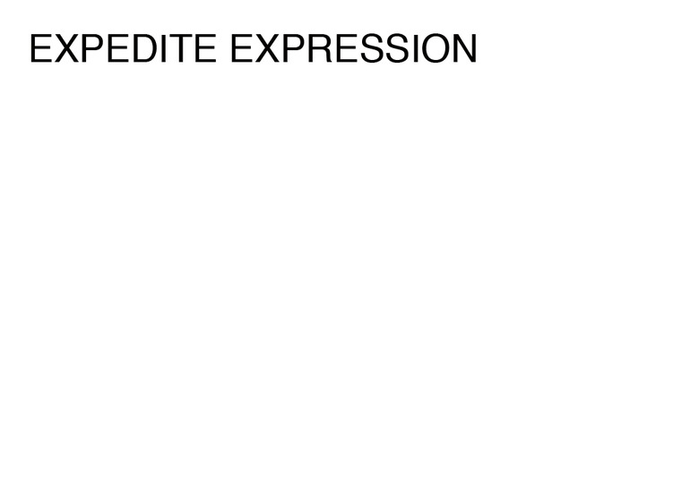 EXPEDITE EXPRESSION