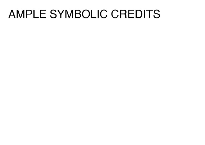 AMPLE SYMBOLIC CREDITS