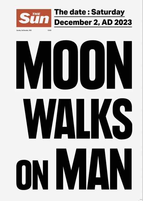 MOON WALKS ON MAN