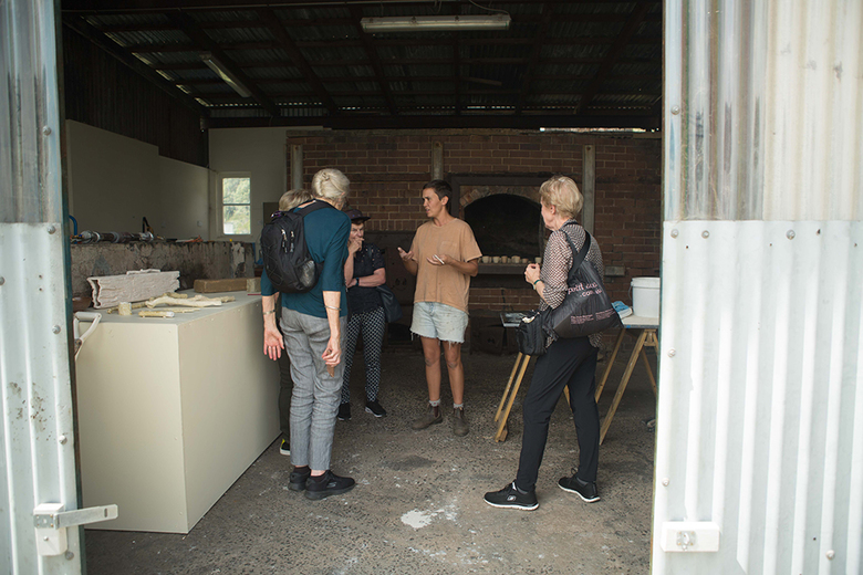 Yasmin Smith, Drowned River Valley, 2018, work site in process, week 1, Cockatoo Island, Sydney