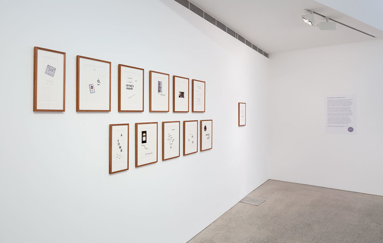 installation view: Mitch Cairns - The Reader's Voice, 2015 | curated by Linda Michael | Heide Museum of Modern Art, Melbourne