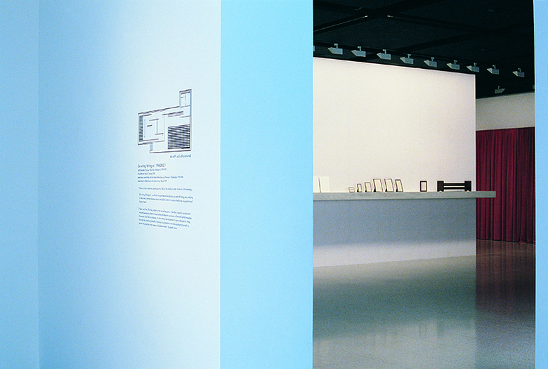 installation view: Narelle Jubelin - On Writing. Writing On, 2002, John Curtin Gallery, Curtin University, Perth